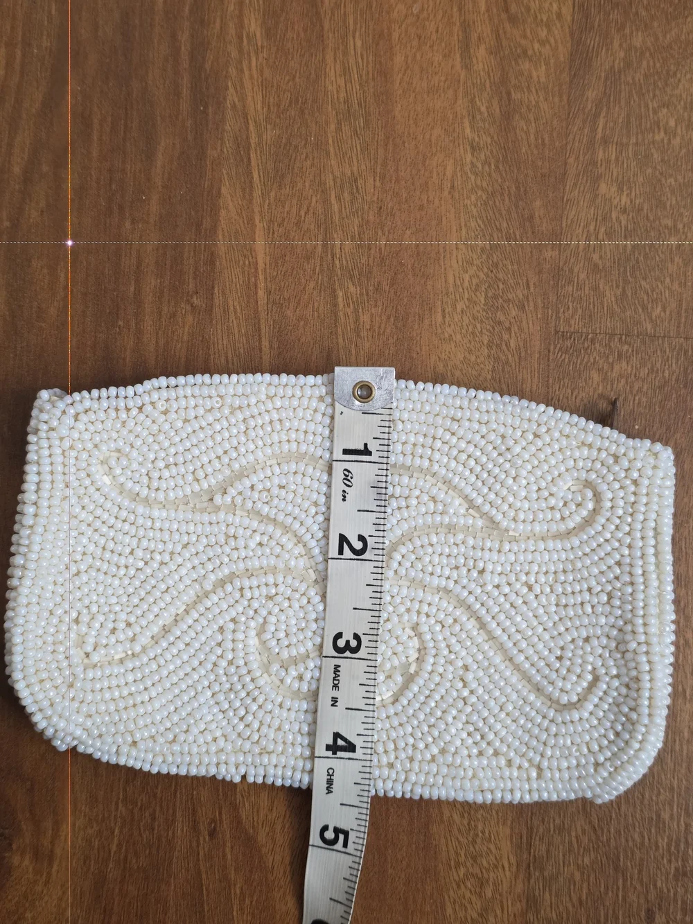 Vintage Debbie Hand Beaded Japan Evening Bag Clutch Make Up Lipstick Zipper